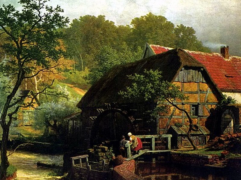 1815-Andrea Achembach - Mulino in Vestfalia, 1863